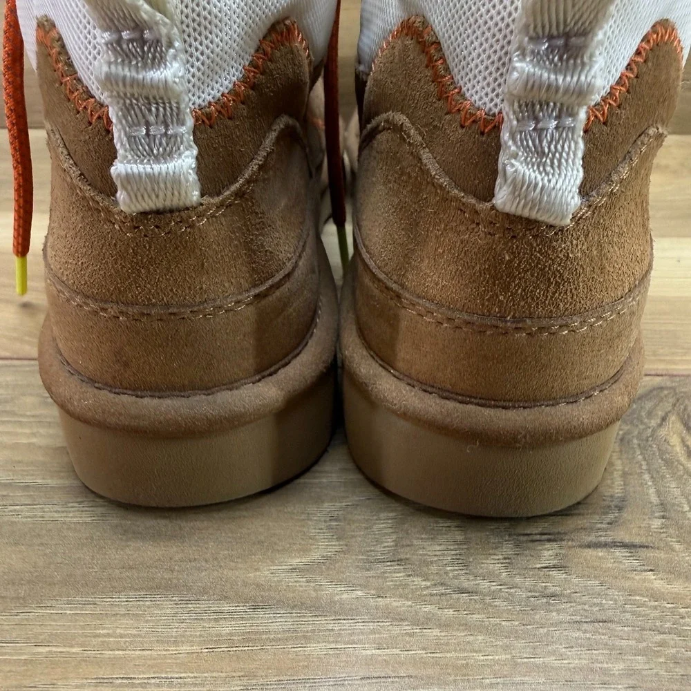 UGG Highland Sneaker Boot Womens 7 Chestnut Orange Neon Yellow High Top Sneakers